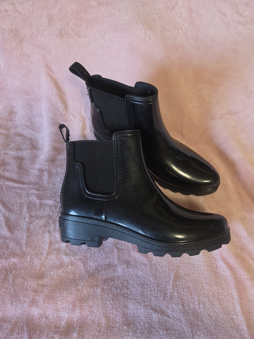 Black Chelsea Rain Ankle Boots - Women's Waterproof Booties